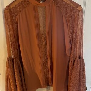 Express Elegant Lace Sleeve Women's Top